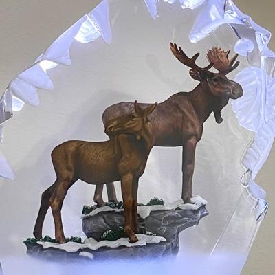 MAJESTY ~ By Kitty Cantrell ~ Moose Sculpture Carved & Captured In Lucite ~ S/N, Ltd Ed