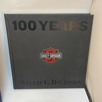 Pair of Harley Davidson Coffee Table Books Illustrated History & Parts Accessories Book