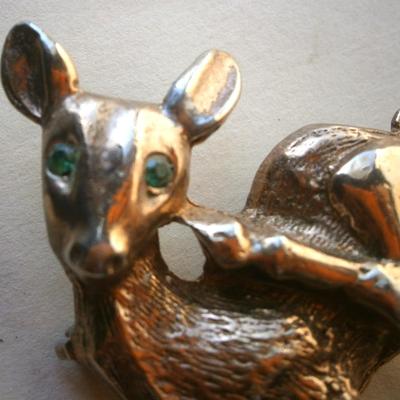 Figural Young Deer Scratching Ear Pin