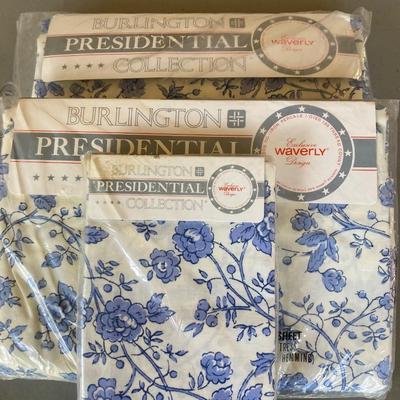 NEW Burlington Presidential Collection Waverly full size sheet set with pillowcases