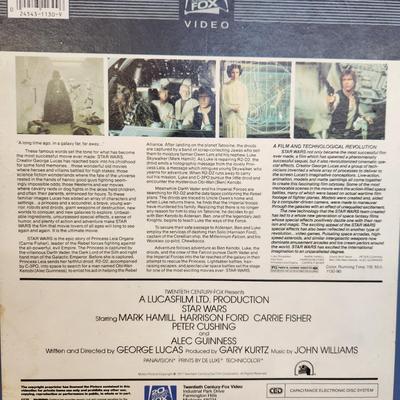 1983 STAR WARS LAZER DISC ORIGINAL RUN