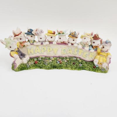 HAPPY EASTER PLASTIC RESIN DECOR