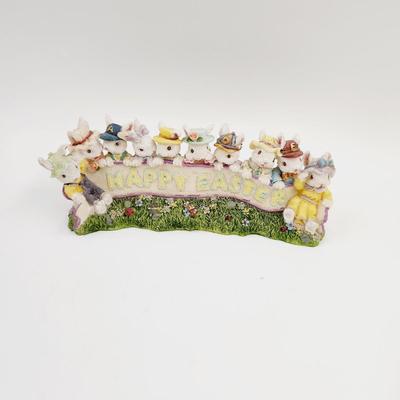 HAPPY EASTER PLASTIC RESIN DECOR