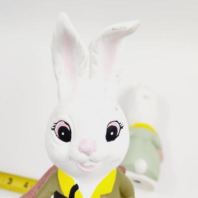 VINTAGE EASTER BUNNY BOY & GIRL CERAMIC BUNNIES