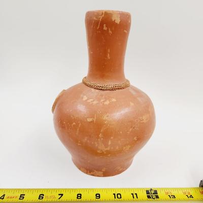 BEAUTIFUL HANDCRAFTED & SIGNED TERRACOTTA VASE