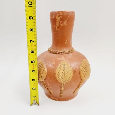 BEAUTIFUL HANDCRAFTED & SIGNED TERRACOTTA VASE