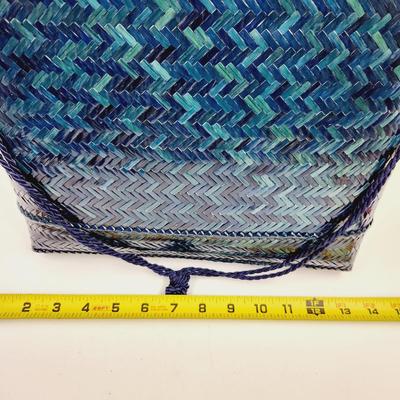 RATTAN BOHO BLUE SHOLDER BAG