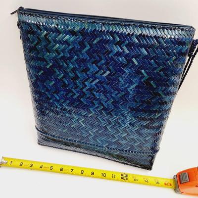 RATTAN BOHO BLUE SHOLDER BAG