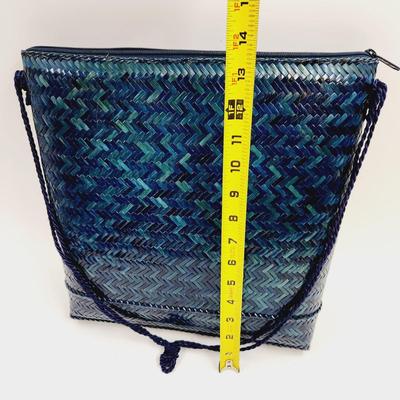 RATTAN BOHO BLUE SHOLDER BAG