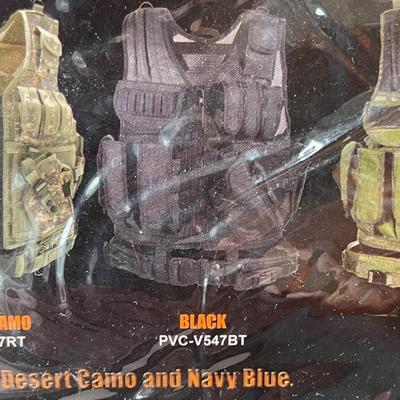 UTG Leapers 547 Law Enforcement Tactical Vest, Black - Right Handed PVC-V547BT