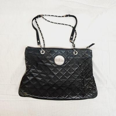 DKNY LEATHER CHAINED SHOULDER PURSE