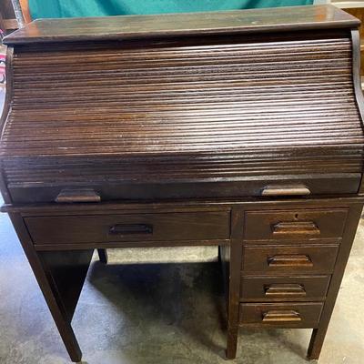 Vintage Roll Top Desk