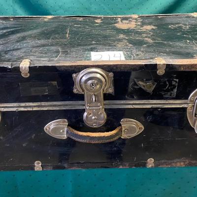 Vintage Metal Trunk with Key