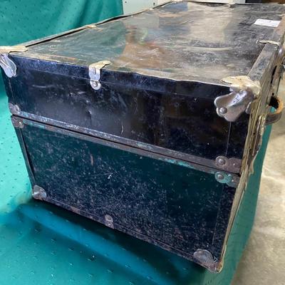Vintage Metal Trunk with Key