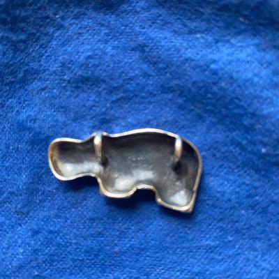Mignon Faget sterling silver Animal Crackers hippo pendant/charm