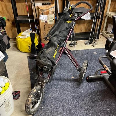 1798 SunMountain Speed Cart Momentus Golf Bag Push Cart