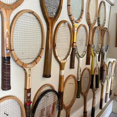 Lot Of 130 Vintage Tennis Rackets