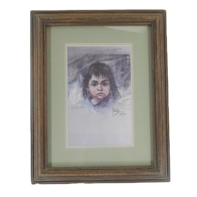 "Young Girl" by Jess DuBois (b. 1934) Double-Signed Lithograph