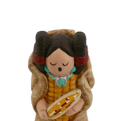 Vintage Handmade Signed Native American Corn Maiden Figurine
