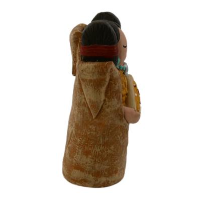 Vintage Handmade Signed Native American Corn Maiden Figurine