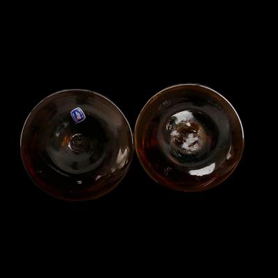 Mexican Handmade Blown Glass Candle Holders