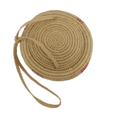 Native American Hand-Woven Carrying Basket with Lid and Strap