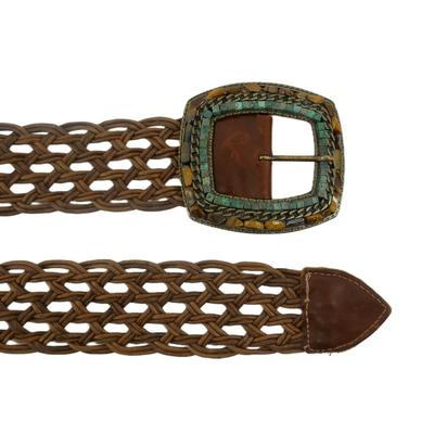 Leatherock USA Belt with Turquoise and Tiger's Eye