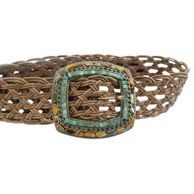 Leatherock USA Belt with Turquoise and Tiger's Eye