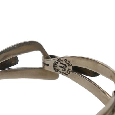 Taxco Signed Sterling Silver Paperclip Bracelet