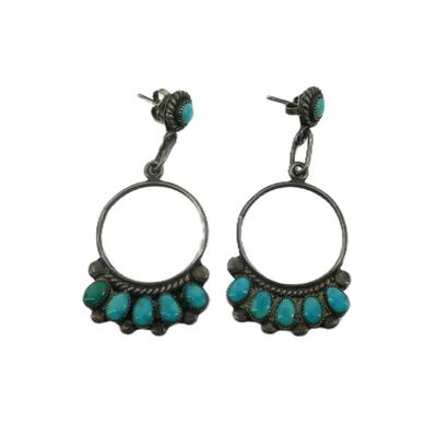 Old Pawn Native American Turquoise Earrings
