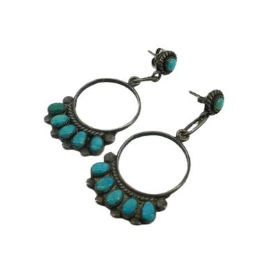Old Pawn Native American Turquoise Earrings