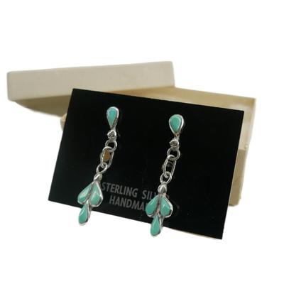 Old Pawn Native American Turquoise Earrings