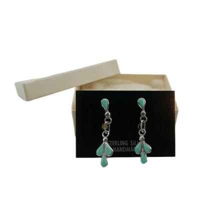Old Pawn Native American Turquoise Earrings