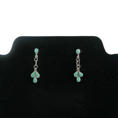 Old Pawn Native American Turquoise Earrings