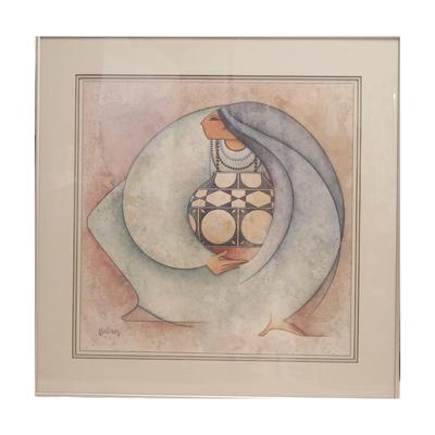 Vintage Native American Figure Print by Mullan