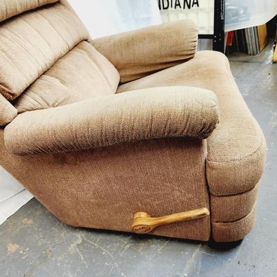 REGULAR SIZE LIGHT TAN LAZY BOY ROCKER / RECLINER