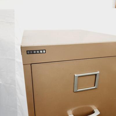 FANTASTIC SEARS 4 DRAWER METAL FILE CABINET