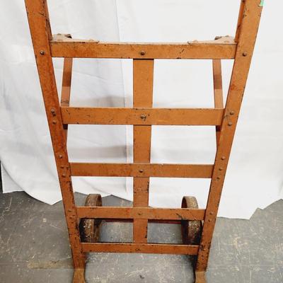 ANTIQUE THE COLSON CORP IRON METAL WHEEL HEAVY DUTY LARGE WEIGHT DOLLY