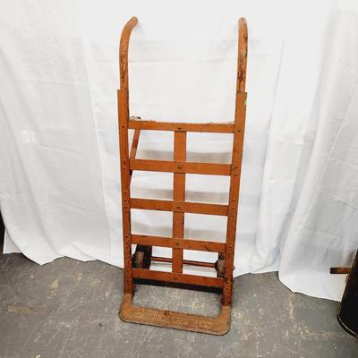 ANTIQUE THE COLSON CORP IRON METAL WHEEL HEAVY DUTY LARGE WEIGHT DOLLY