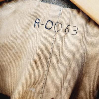OLD WOOL MILITARY LONG COAT W/ GOLD BUTTONS