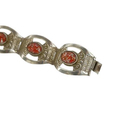 Vintage Handmade Mexican Silver Hinge Cuff Bracelet