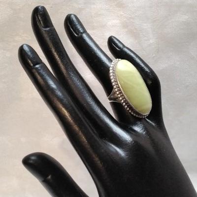 Rare Green Turquoise LSP CO. 925 Ring Size 5
