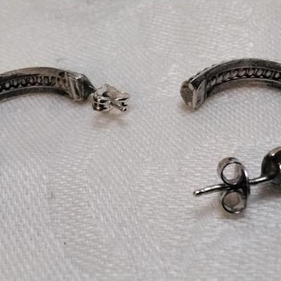 American Native Zuni Metalsmiths 925  Earrings