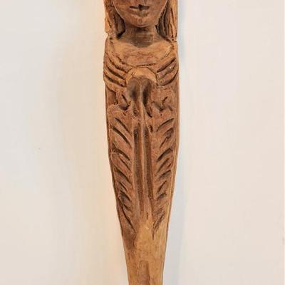 Lot #89  Wooden Architectural Element - carved lady