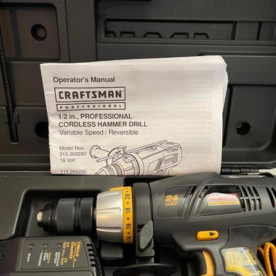 Craftsman 24 volt 1/4 cordless hammer drill