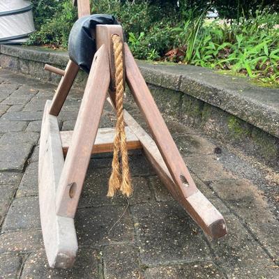 Childâ€™s wooden horse rocker