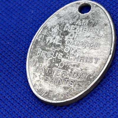 VINTAGE LDS DOG TAG MILITARY IDENTIFICATION