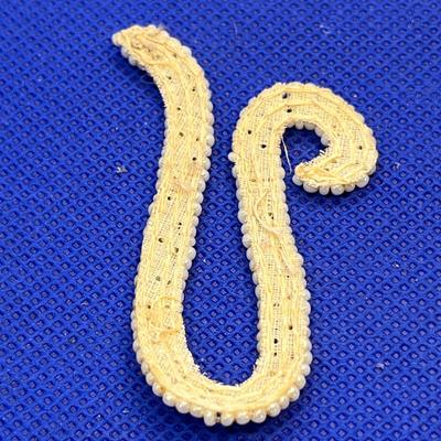 VINTAGE LETTER â€œVEEâ€ BEADED MONOGRAM