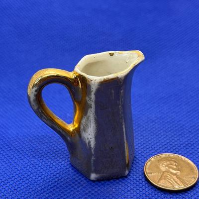 ANTIQUE DOLLHOUSE PITCHER GOLD LUSTRE FINISH