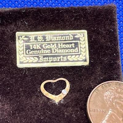 TEENY TINY 14k GOLD HEART CHARM